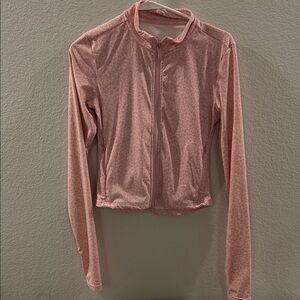 BuffBunny Collection Pink Floral Zip-Up Athletic Jacket